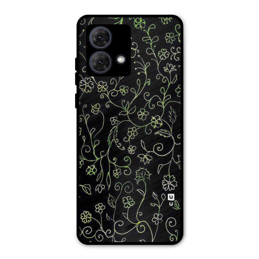 Green Leaves Metal Back Case for Moto G84