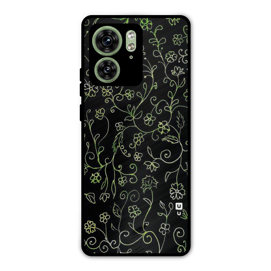 Green Leaves Metal Back Case for Motorola Edge 40 5G
