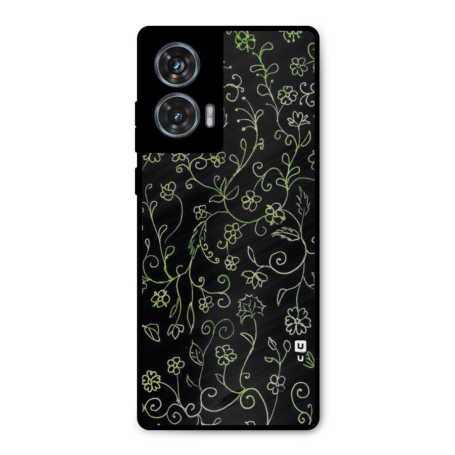 Green Leaves Metal Back Case for Motorola Edge 50 Fusion
