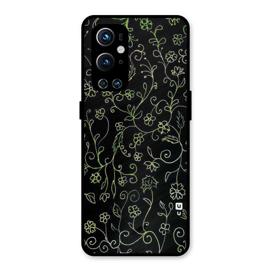 Green Leaves Metal Back Case for OnePlus 9 Pro