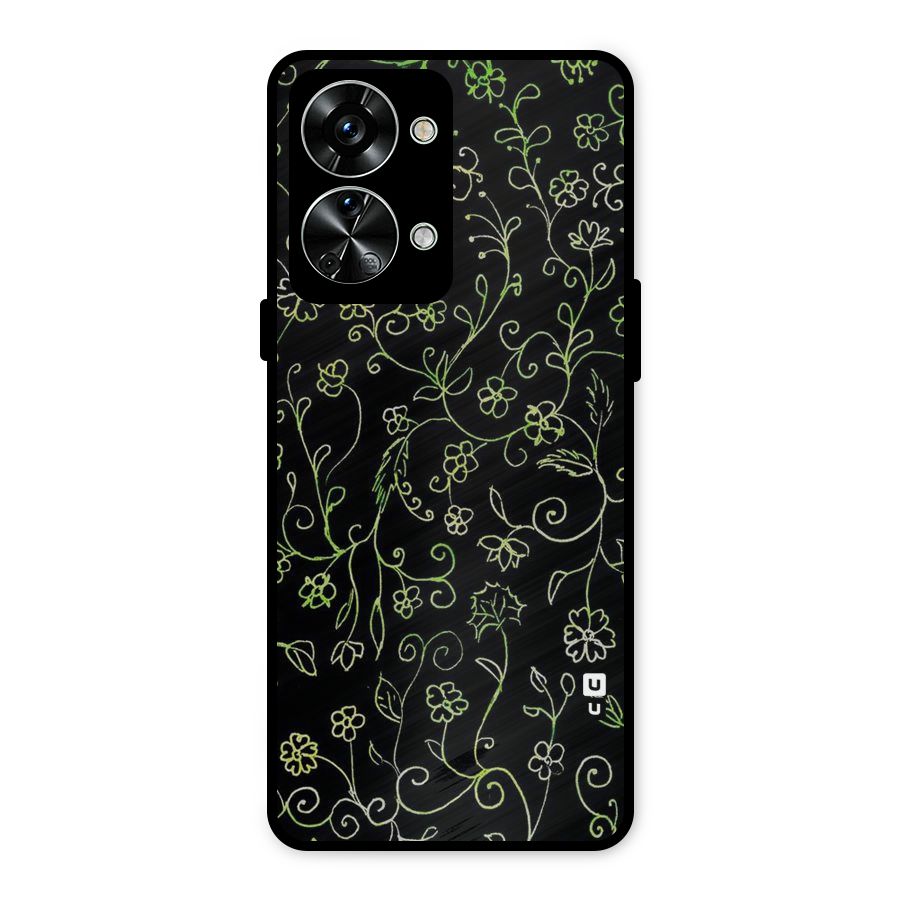 Green Leaves Metal Back Case for OnePlus Nord 2T