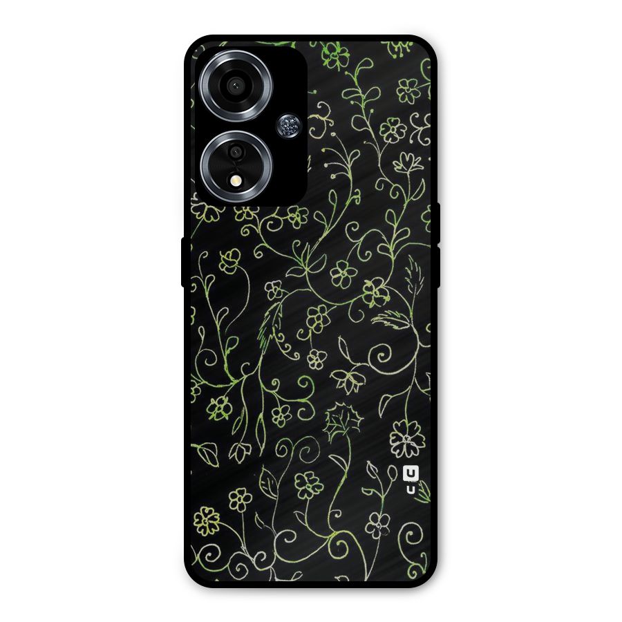 Green Leaves Metal Back Case for Oppo A59