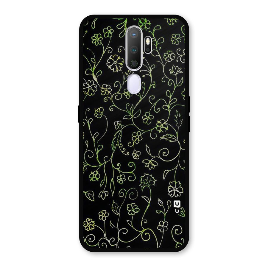 Green Leaves Metal Back Case for Oppo A9 (2020)