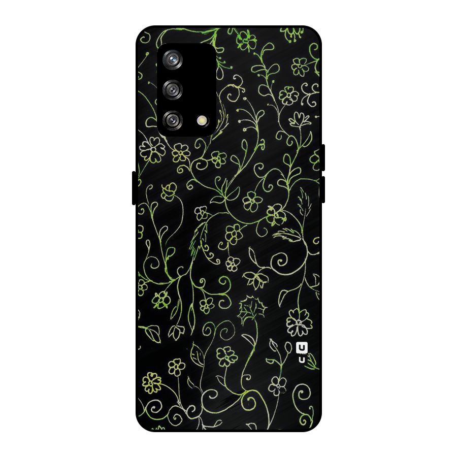 Green Leaves Metal Back Case for Oppo F19