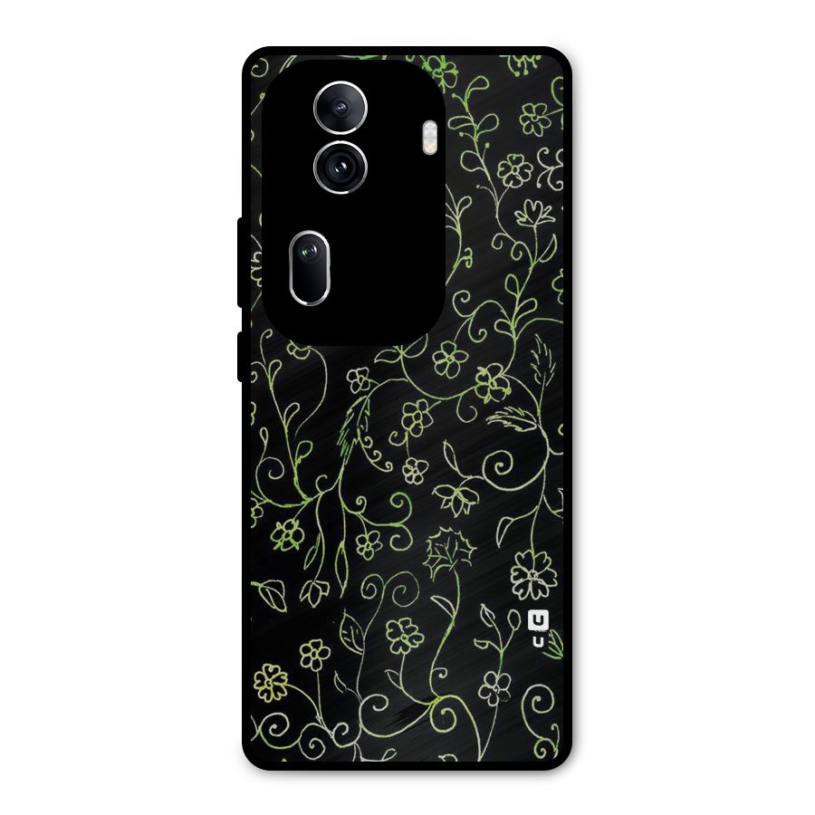 Green Leaves Metal Back Case for Oppo Reno11 Pro 5G