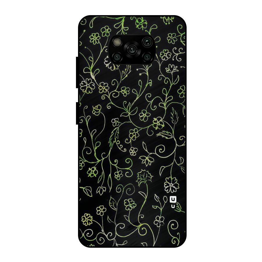 Green Leaves Metal Back Case for Poco X3
