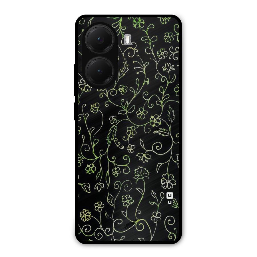 Green Leaves Metal Back Case for Poco X7 Pro