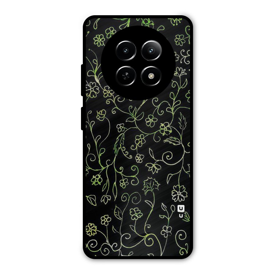 Green Leaves Metal Back Case for Realme 12x 5G
