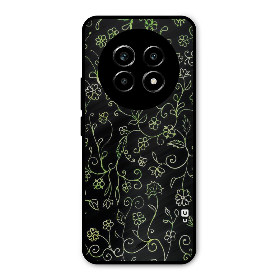 Green Leaves Metal Back Case for Realme 13 Pro