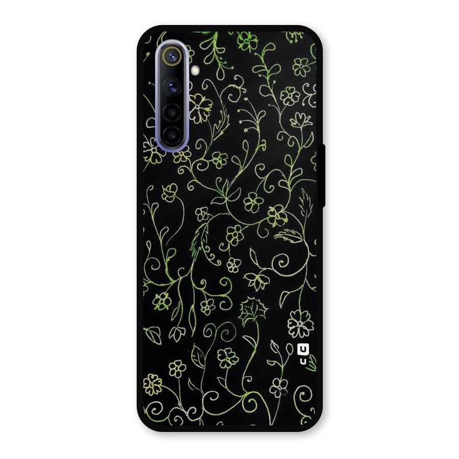Green Leaves Metal Back Case for Realme 6i
