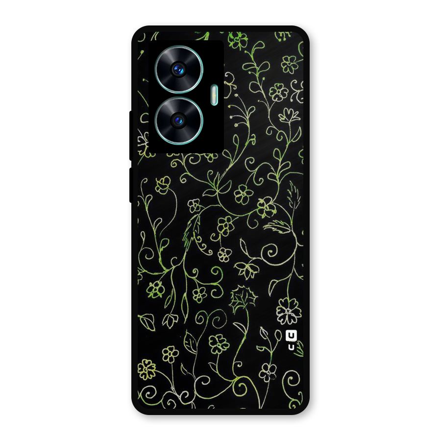 Green Leaves Metal Back Case for Realme C55