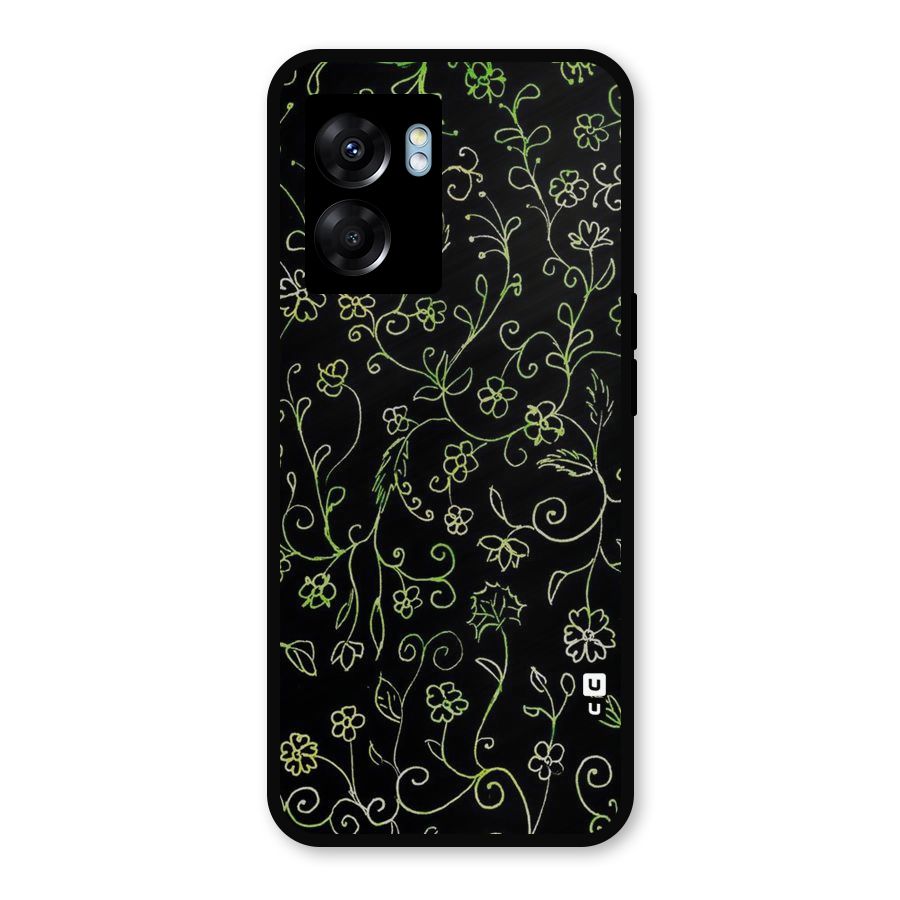 Green Leaves Metal Back Case for Realme Narzo 50 5G