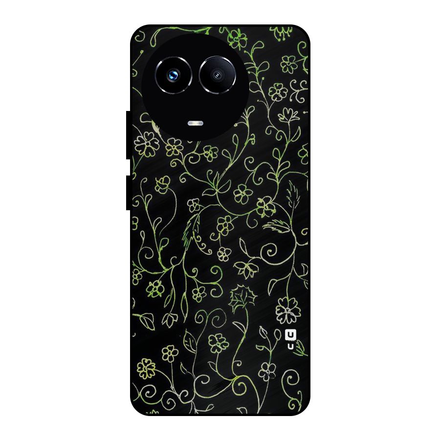 Green Leaves Metal Back Case for Realme Narzo 60X