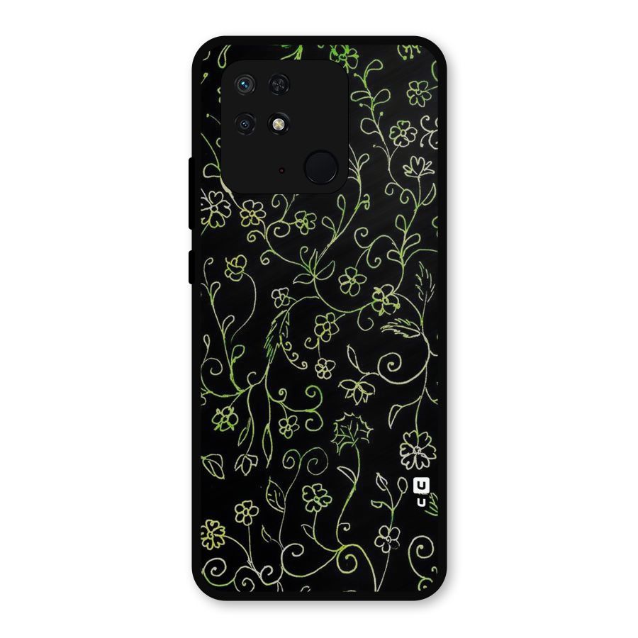 Green Leaves Metal Back Case for Redmi 10 Power