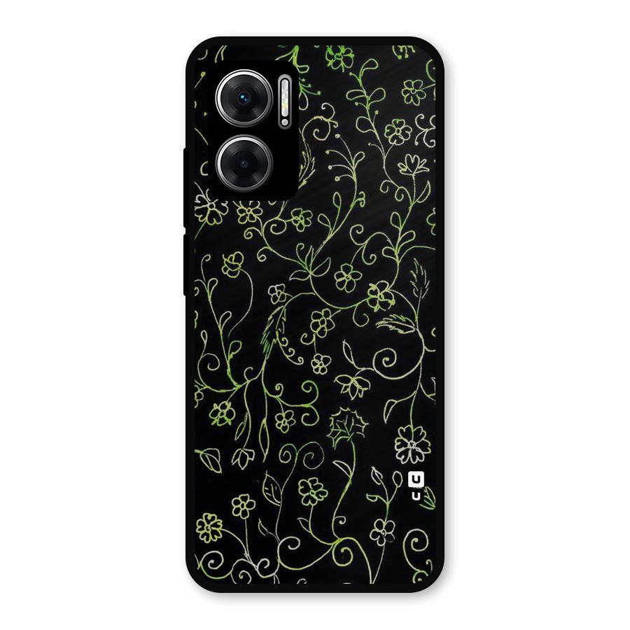 Green Leaves Metal Back Case for Redmi 11 Prime 5G