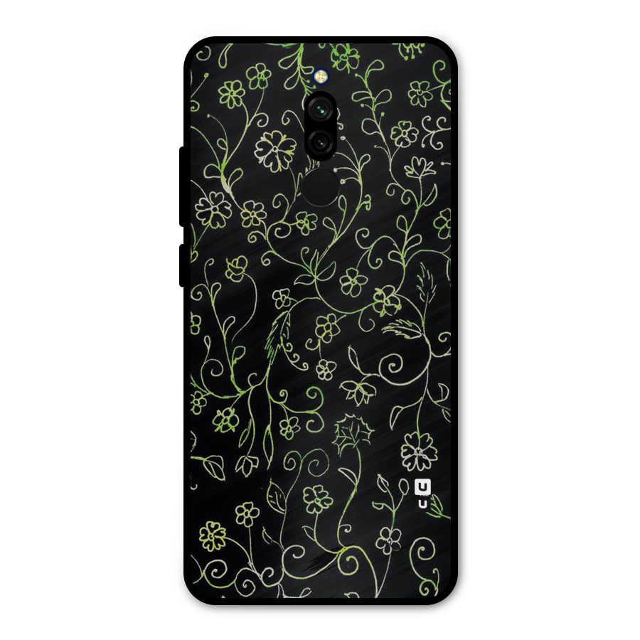 Green Leaves Metal Back Case for Redmi 8