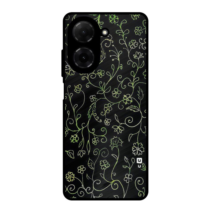 Green Leaves Metal Back Case for Redmi A5 4G