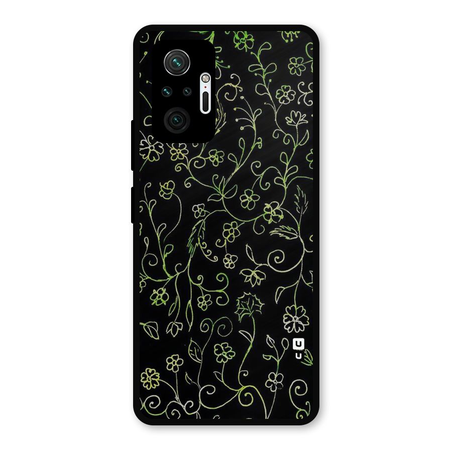 Green Leaves Metal Back Case for Redmi Note 10 Pro Max