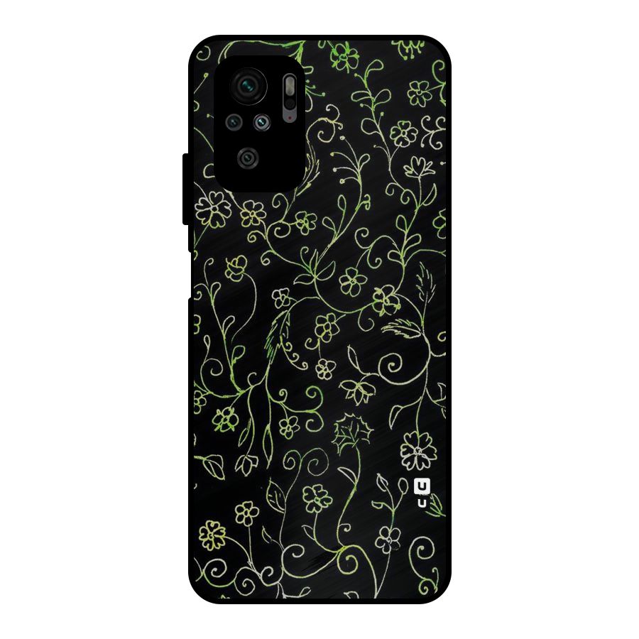 Green Leaves Metal Back Case for Redmi Note 11 SE