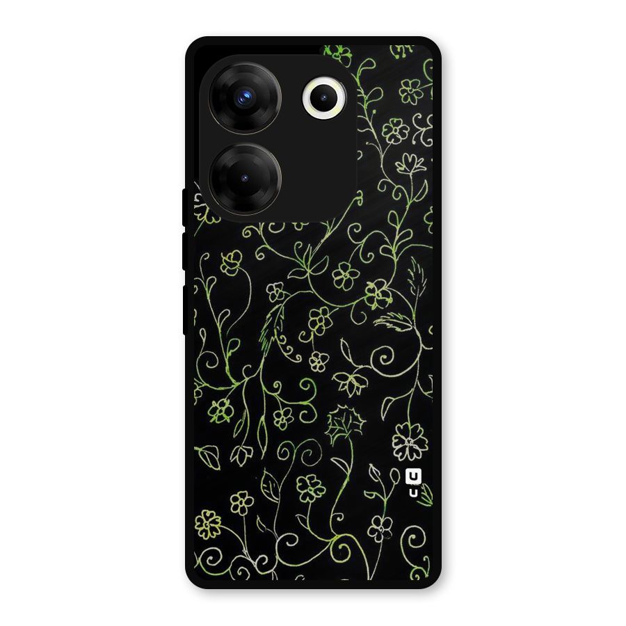 Green Leaves Metal Back Case for Tecno Camon 20 Pro