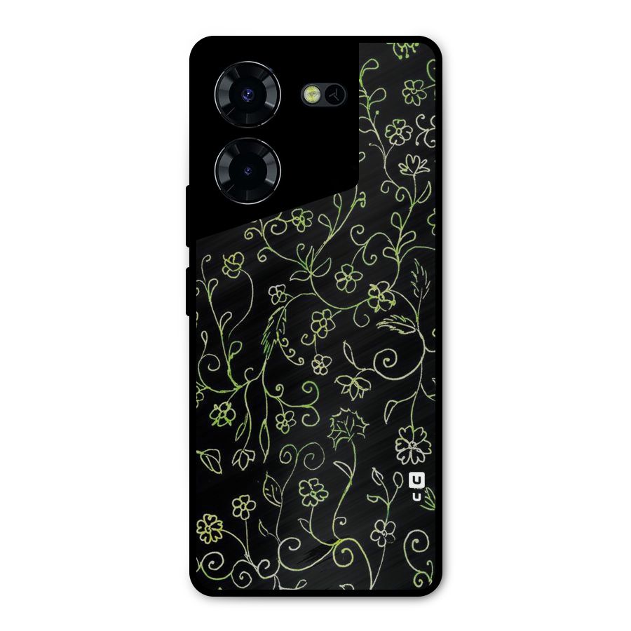 Green Leaves Metal Back Case for Tecno Pova 5 Pro 5G
