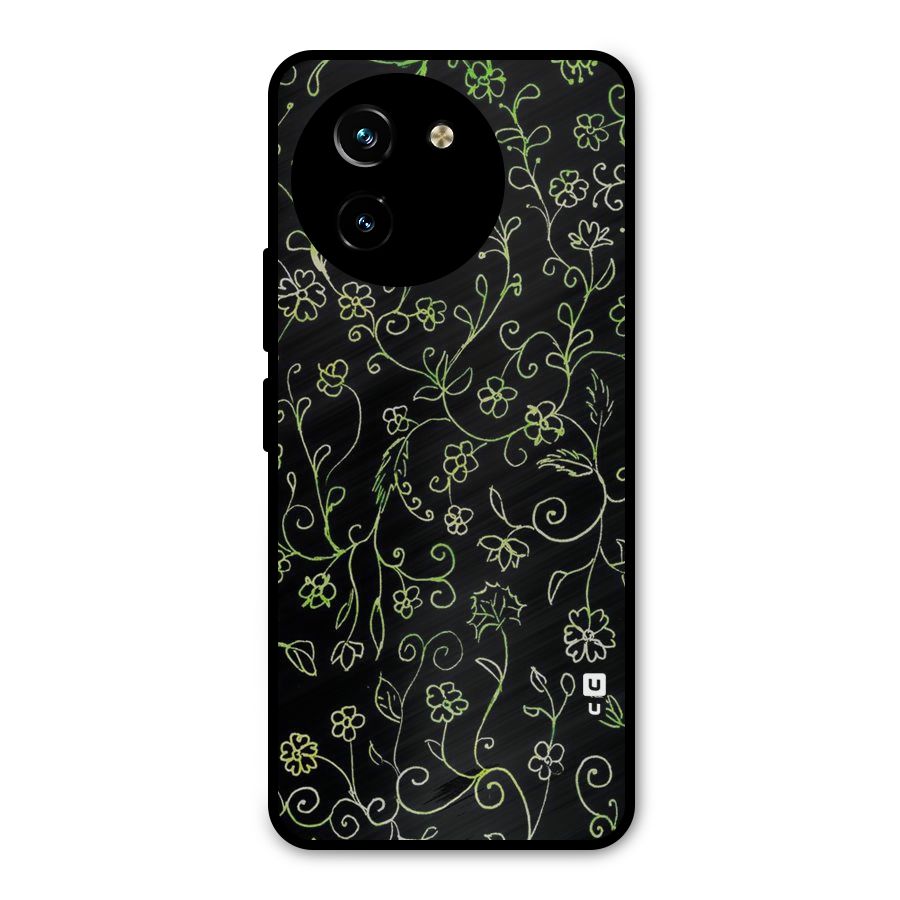 Green Leaves Metal Back Case for Vivo T3x