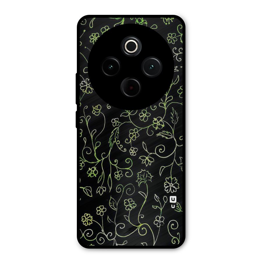 Green Leaves Metal Back Case for Vivo T4
