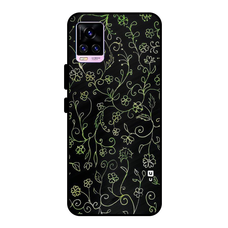 Green Leaves Metal Back Case for Vivo V20 Pro