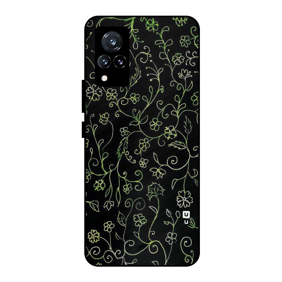 Green Leaves Metal Back Case for Vivo V21 5G