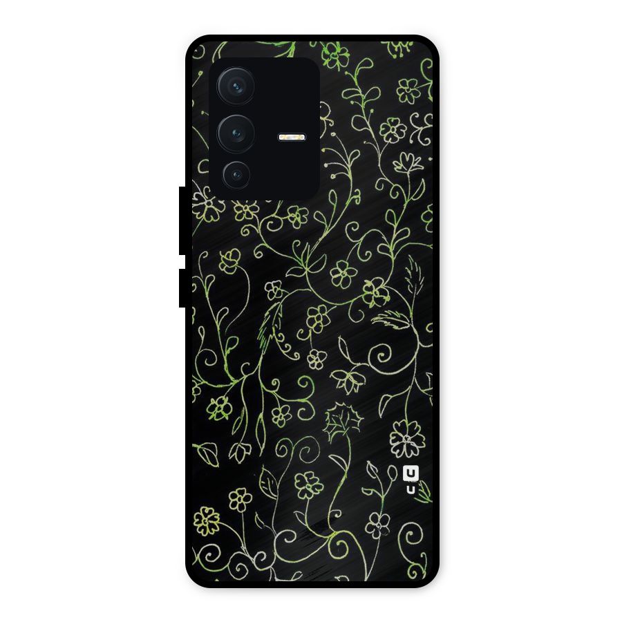 Green Leaves Metal Back Case for Vivo V23 5G