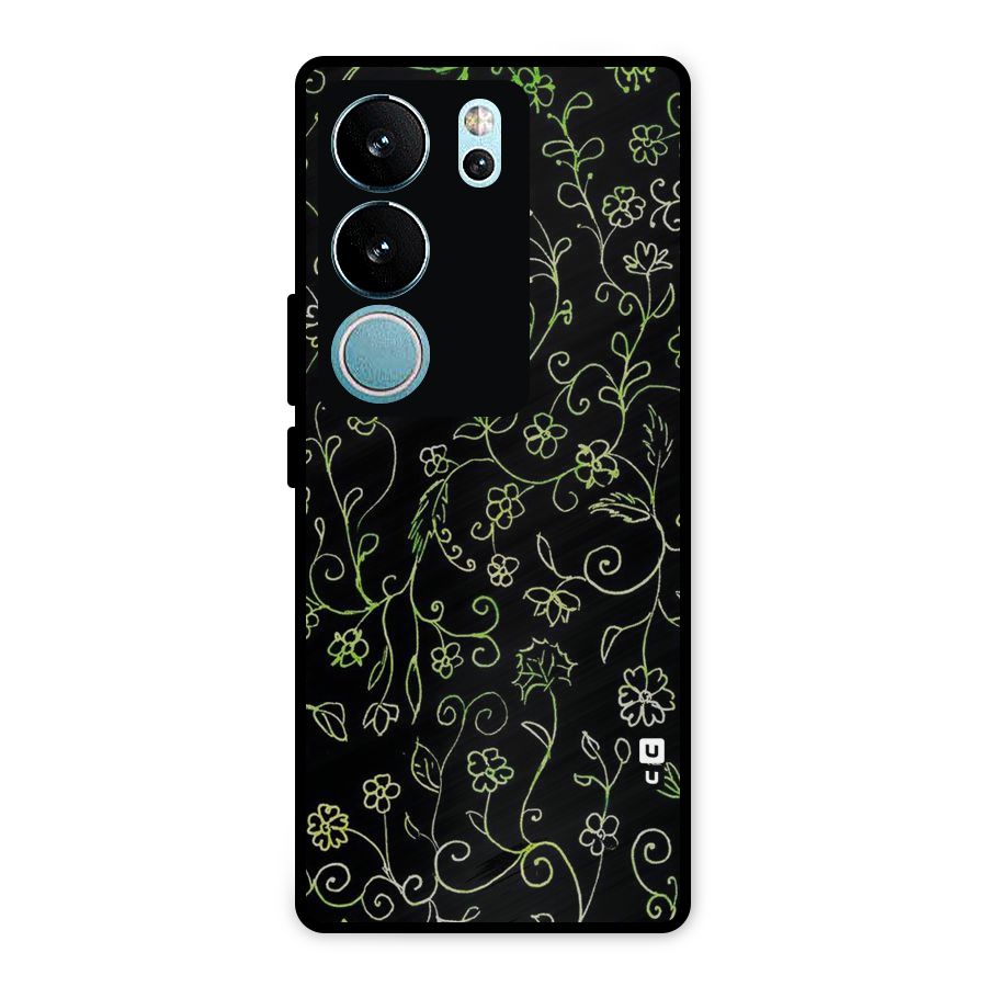 Green Leaves Metal Back Case for Vivo V29