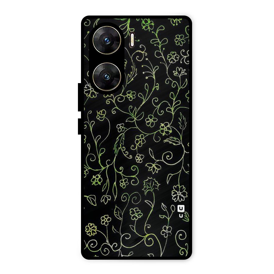 Green Leaves Metal Back Case for Vivo V29e