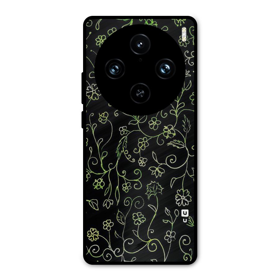 Green Leaves Metal Back Case for Vivo X100 Pro