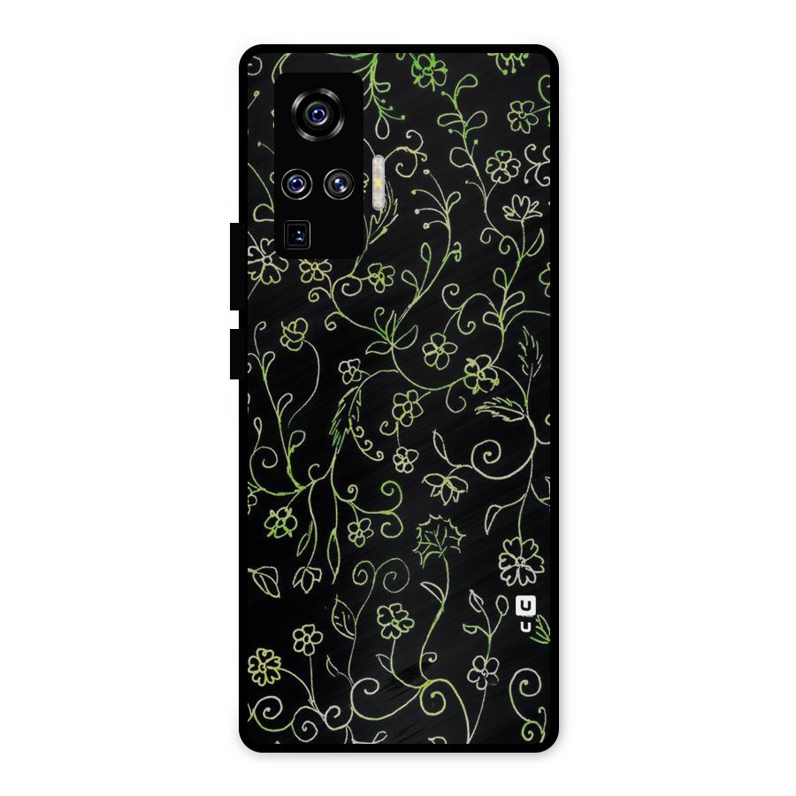 Green Leaves Metal Back Case for Vivo X50 Pro