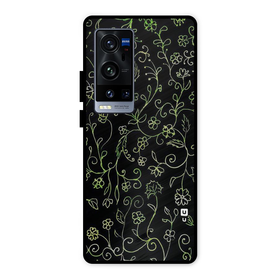 Green Leaves Metal Back Case for Vivo X60 Pro Plus