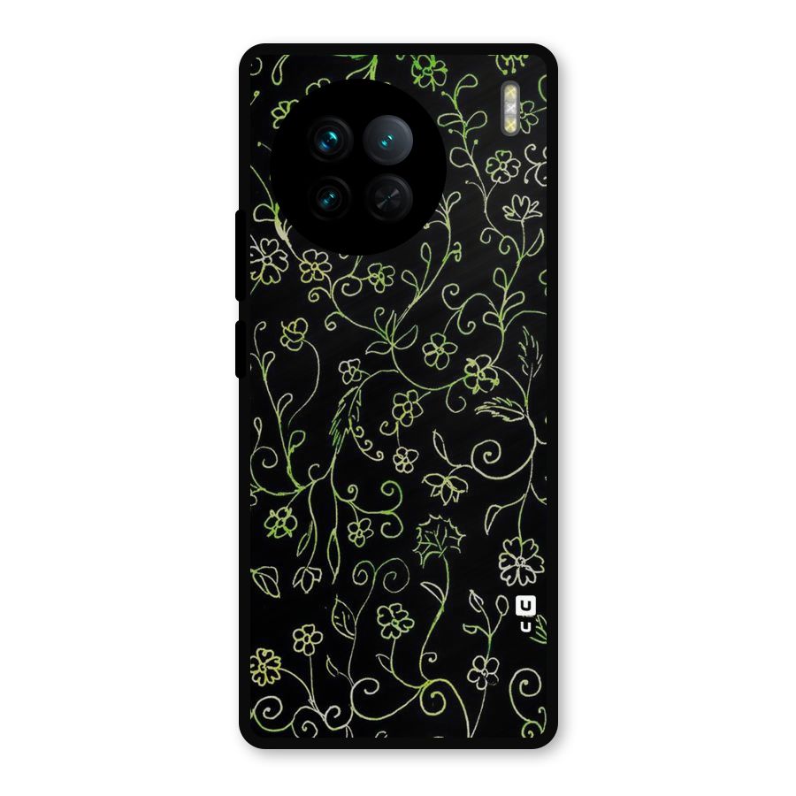 Green Leaves Metal Back Case for Vivo X90