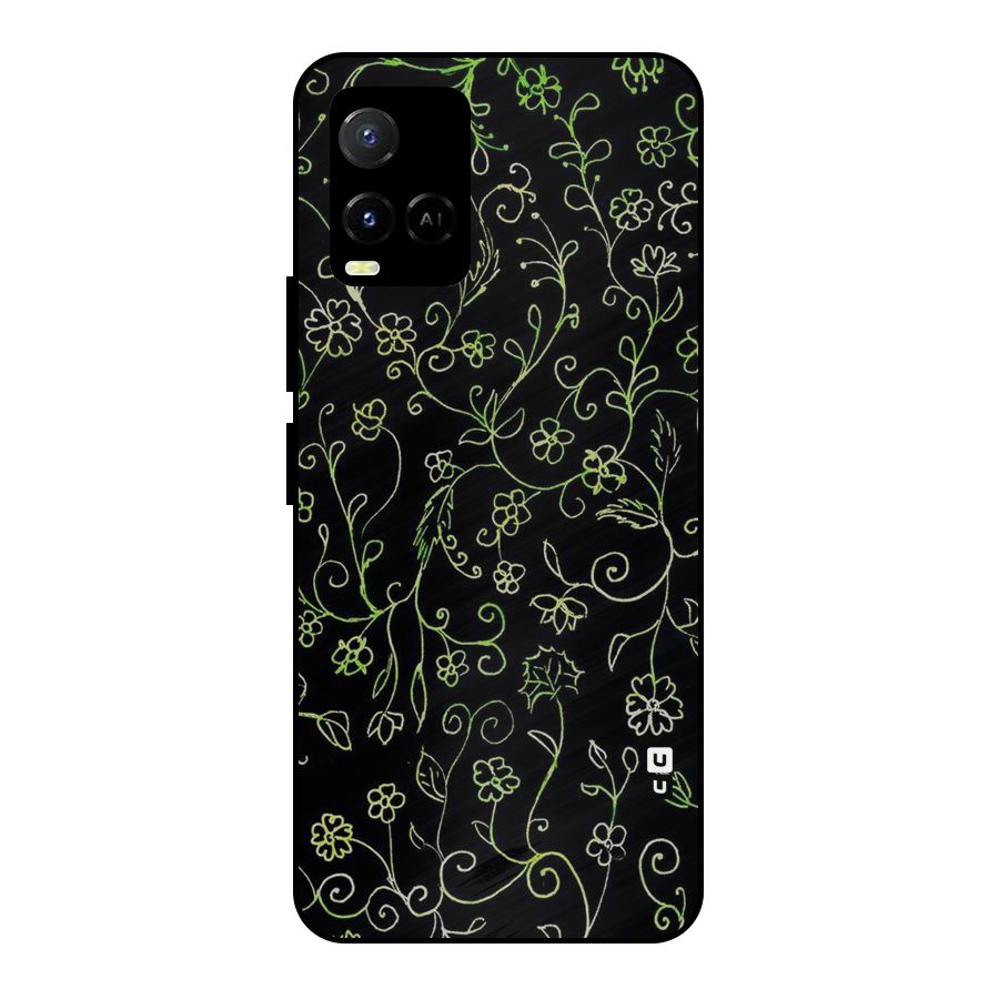 Green Leaves Metal Back Case for Vivo Y21T