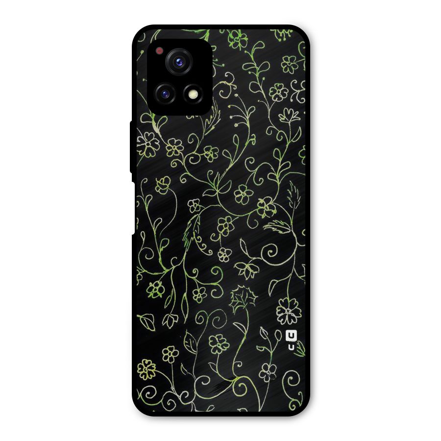 Green Leaves Metal Back Case for Vivo Y72 5G