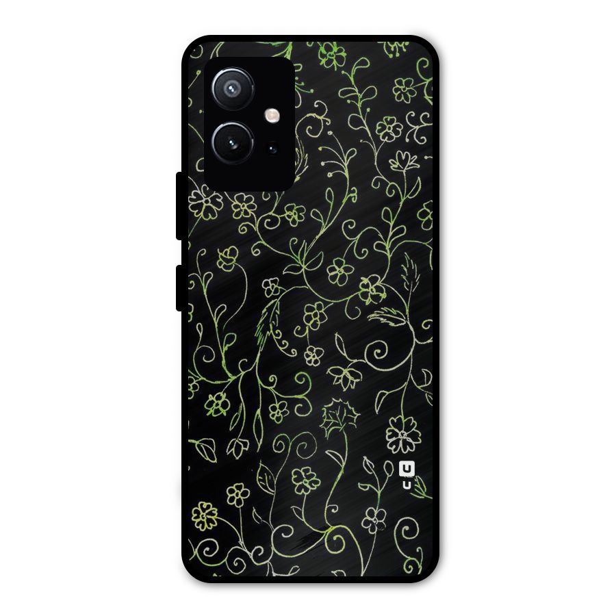Green Leaves Metal Back Case for Vivo Y75 5G