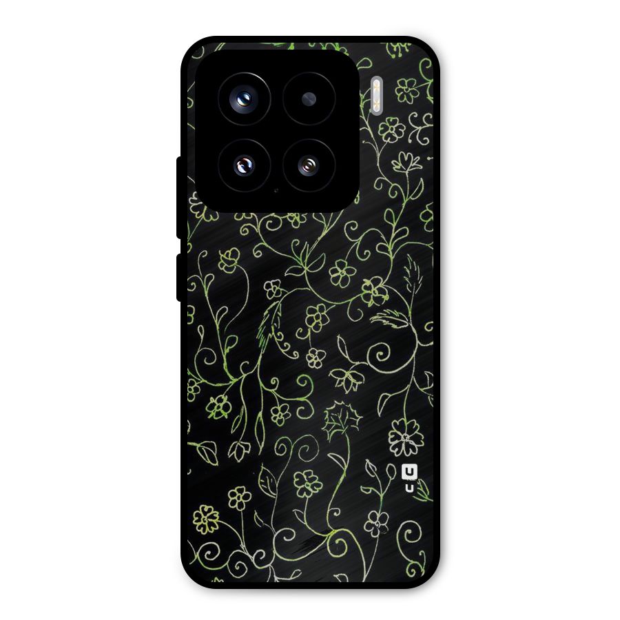 Green Leaves Metal Back Case for Xiaomi 15