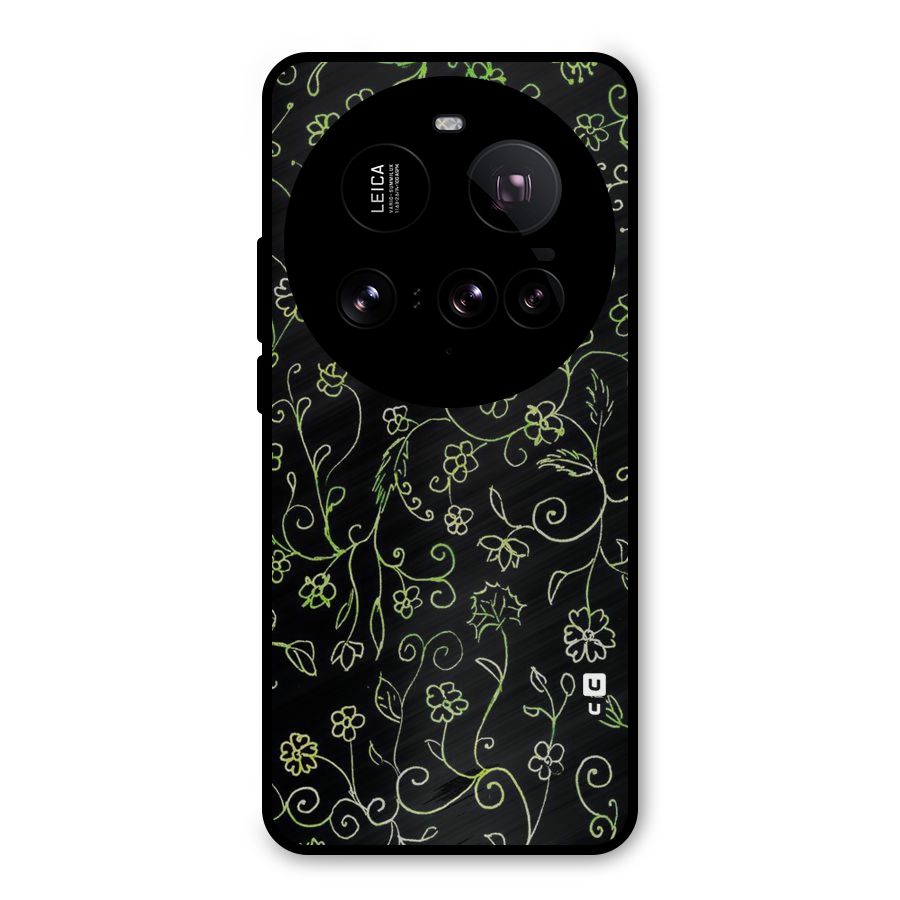 Green Leaves Metal Back Case for Xiaomi 15 Ultra