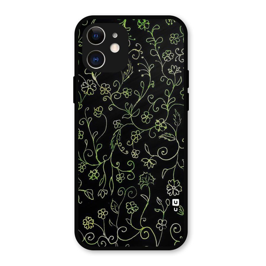 Green Leaves Metal Back Case for iPhone 12
