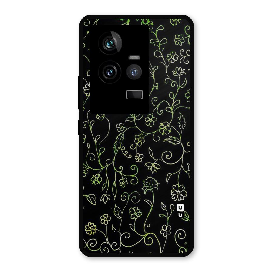 Green Leaves Metal Back Case for iQOO 11 5G