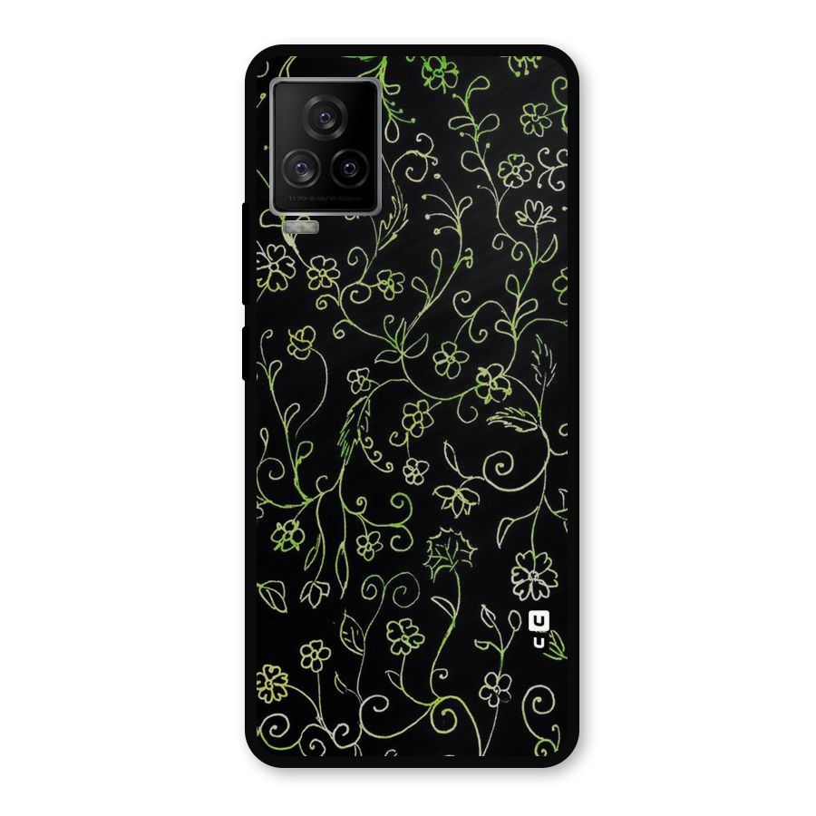 Green Leaves Metal Back Case for iQOO 7 Legend 5G