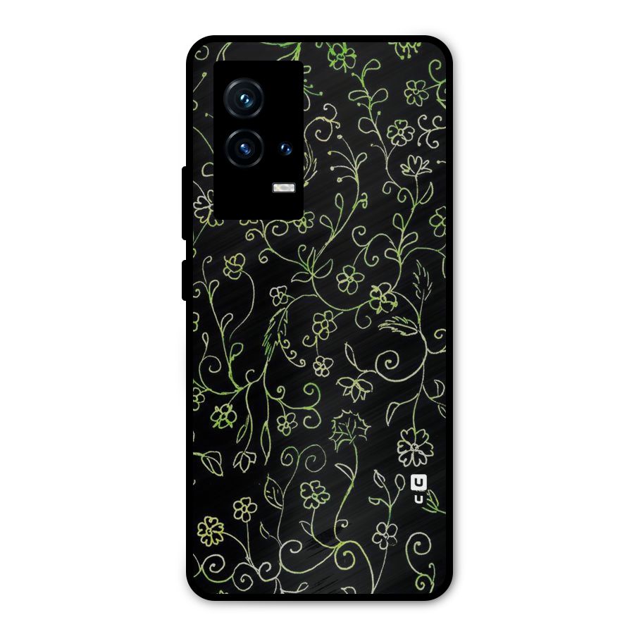 Green Leaves Metal Back Case for iQOO 9 5G