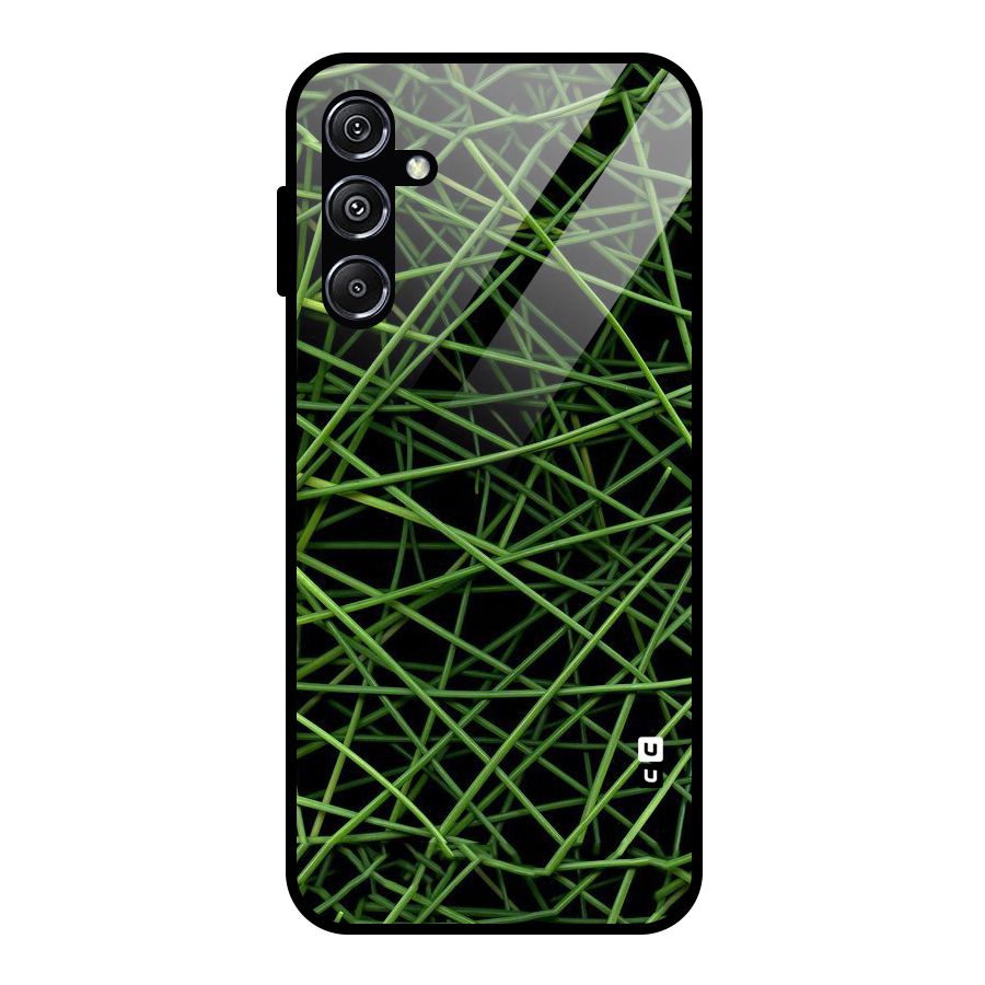 Green Lines Glass Back Case for Galaxy M34 5G