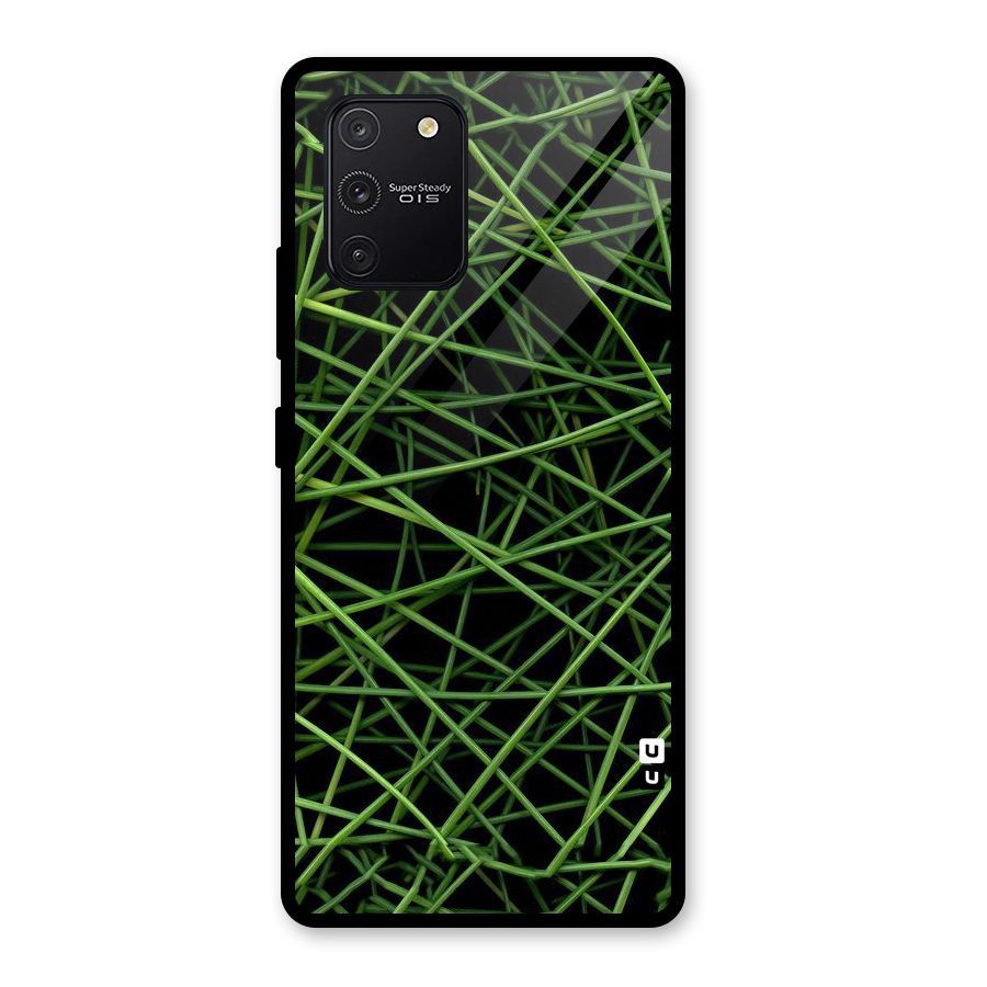 Green Lines Glass Back Case for Galaxy S10 Lite