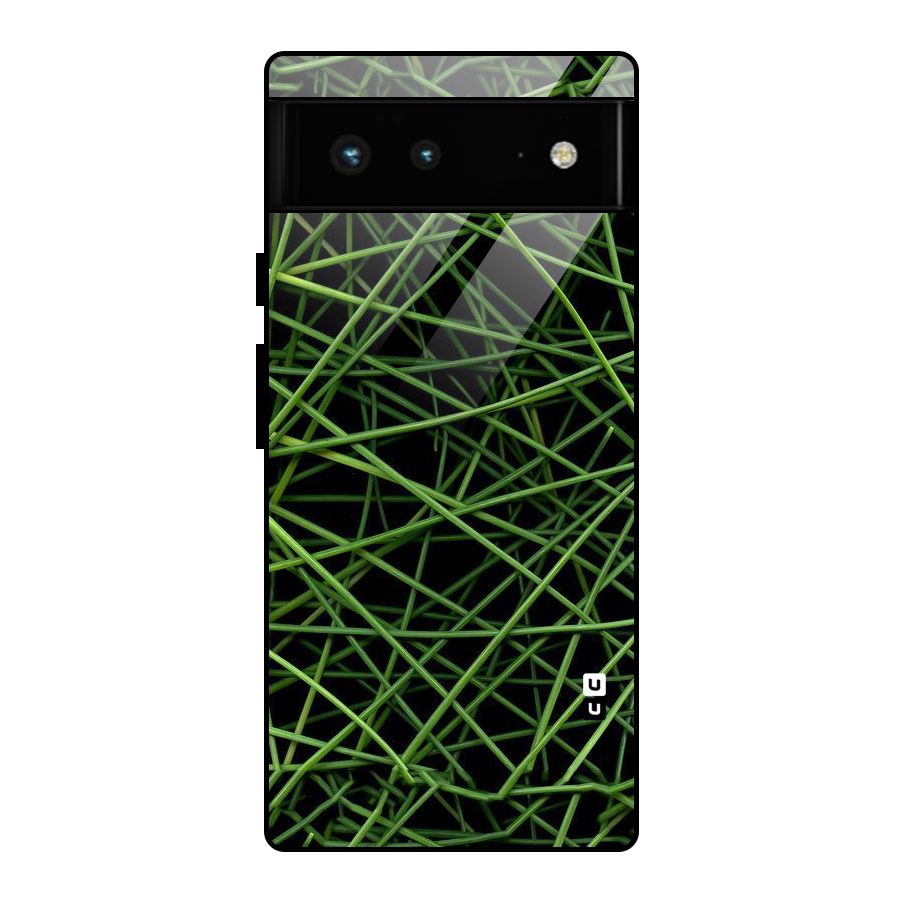 Green Lines Glass Back Case for Google Pixel 6
