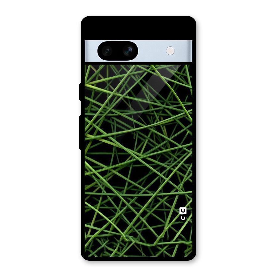 Green Lines Glass Back Case for Google Pixel 7a