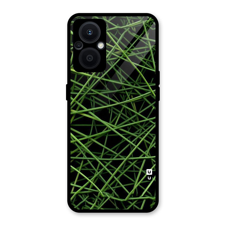 Green Lines Glass Back Case for Oppo F21s Pro 5G